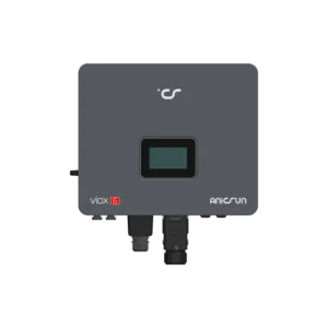 Aniscun 6kW VIOX 6 Single Phase Hybrid Inverter – IP66 Solar Inverter with 550V PV Input & Touch LCD Display