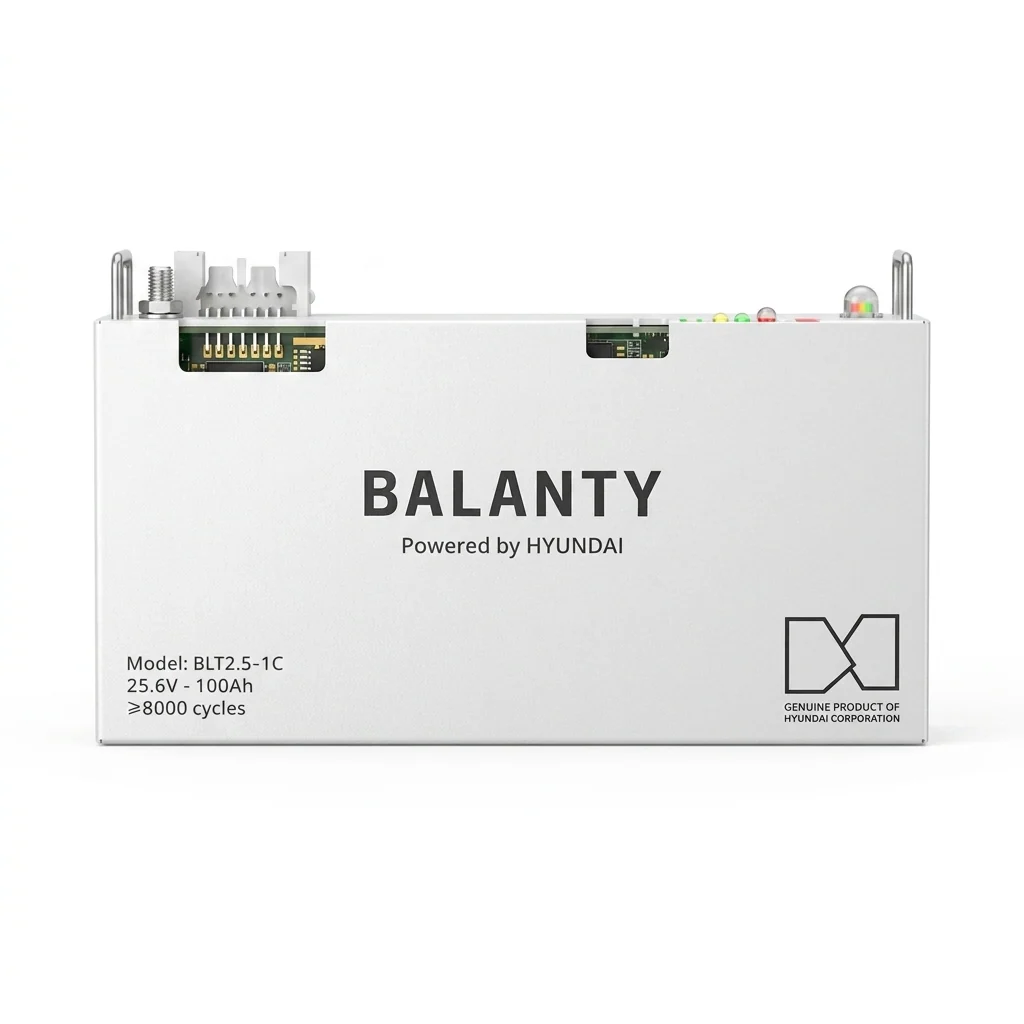 Hyundai Balanty 25.6V 100Ah Lithium Battery | 8000 Cycles Long Life | High Performance Energy Storage Solution