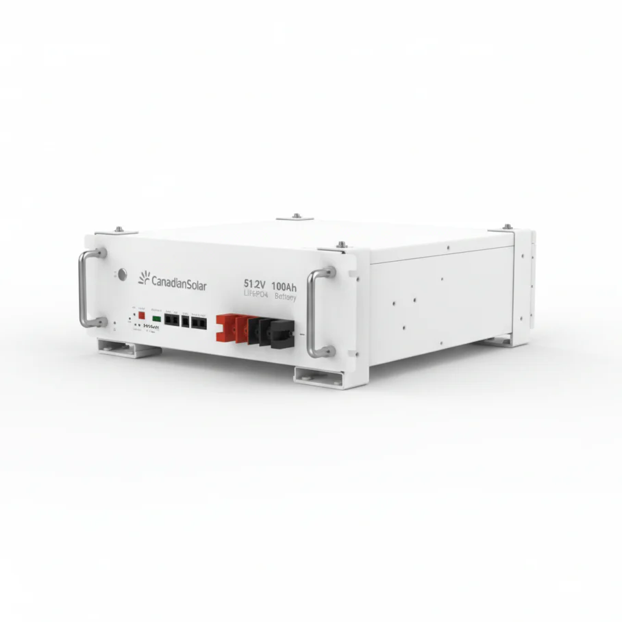 CanadianSolar 51.2V 100Ah Lithium Battery 5.12kWh Low Voltage Battery | Built-in Intelligent BMS | CSEB 5L-A1-E Series | 1C Rating | 5kwh | IP20