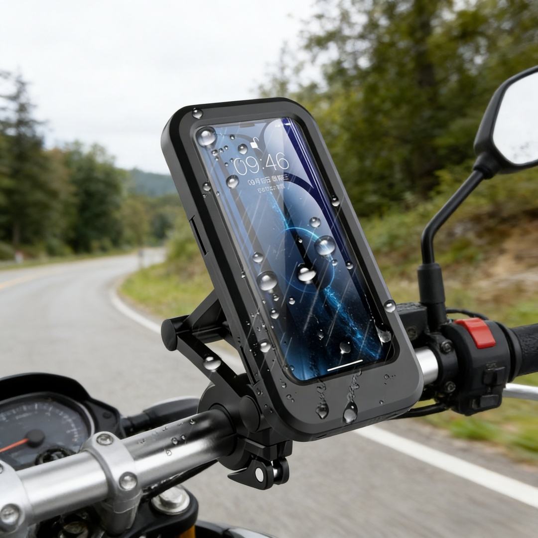 Waterproof Mobile Phone Holder for Motorcycle & EV Bikes with 360 degree rotation | Bike Phone Holder | - Image 3