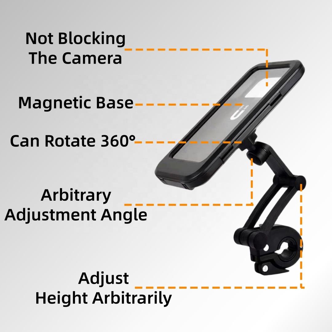 Waterproof Mobile Phone Holder for Motorcycle & EV Bikes with 360 degree rotation | Bike Phone Holder | - Image 2